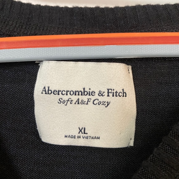 A&F black and blue sweater w tie knot in the front. Soft AF Cozy - Picture 5 of 7